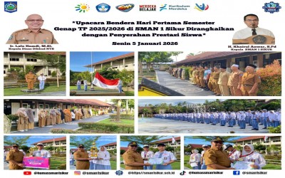 UPACARA BENDERA DI HARI PERTAMA MASUK SEKOLAH TP. 2025/2026